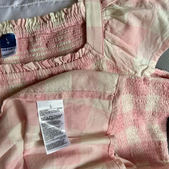 BNWT Pink Gingham Mini Dress Sz L from Old Navy - Picture 4 of 4